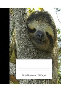 Sloth Notebook 120 Pages