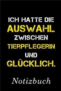Ich Hatte Die Auswahl Zwischen Tierpflegerin Und Glücklich Notizbuch