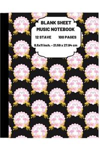 Blank Sheet Music Notebook