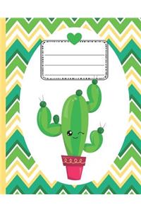 Green and Yellow Cactus Notebook
