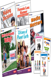 Icivics Grade 4: Community & Social Awareness 5-Book Set + Game Cards