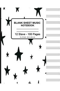 Blank Sheet Music Notebook