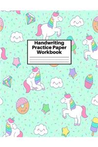 Handwriting Practice Paper Workbook