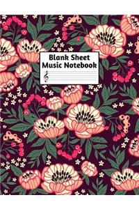Blank Sheet Music Notebook