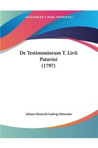 De Testimoniorum T. Livii Patavini (1797)