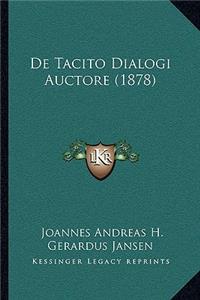 De Tacito Dialogi Auctore (1878)