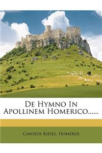 de Hymno in Apollinem Homerico......