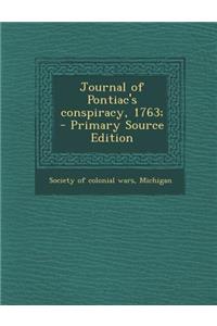 Journal of Pontiac's Conspiracy, 1763;
