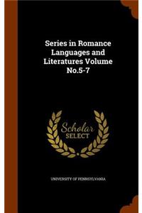 Series in Romance Languages and Literatures Volume No.5-7