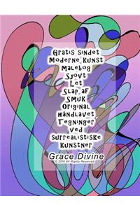 Gratis sindet Moderne kunst malebog Sjovt Let Slap af Smuk Original håndlavet Tegninger ved surrealistiske kunstner Grace Divine