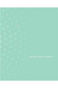 Bullet Grid Journal: Mint Bullet Pattern, 150 Dot-Grid Pages, 8-X10-