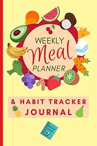 Weekly Meal Planner & Habit Tracker Journal