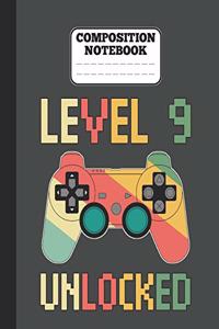 Composition Notebook - Level 9 Unlocked