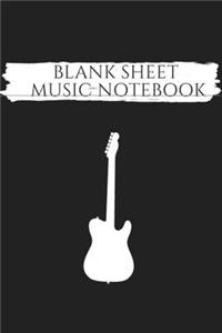 Blank Music Sheet Notebook