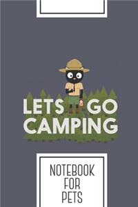 Notebook for Pets: Lined Journal with Camping Cat in Park Ranger uniform Design - Cool Gift for a friend or family who loves kitten presents! - 6x9" - 180 White lined 