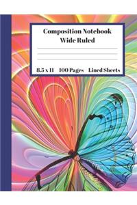 Composition Notebook Wide Ruled Lined Sheets