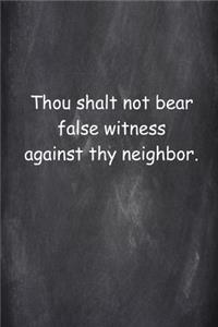 2020 Weekly Planner Religious 8th Commandment Chalkboard Style