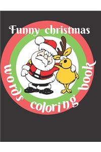 Funny Christmas Words Coloring Book