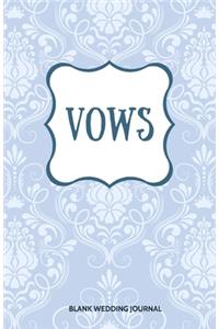 Vows Small Size Blank Journal-Wedding Vow Keepsake-5.5
