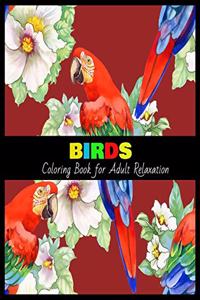 BIRDS Coloring Book for Adult Relaxation