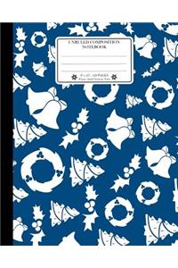 Unruled Composition Notebook. 8 X 10. 120 Pages. Winter and Christmas Time