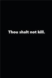 Religious Journal 5th Commandment Traditional Black White