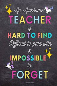 Teacher Appreciation Gifts Notebook