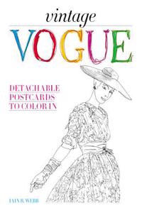 Vintage Vogue: Detachable Postcards to Color in