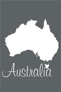 Australia - Slate Grey Lined Notebook with Margins