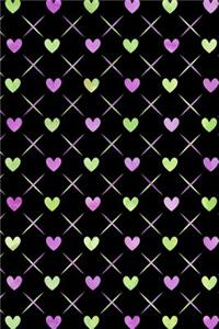 Bullet Journal Notebook Quilted Watercolor Hearts Pattern 7