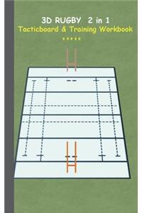 3D Rugby 2 in 1 Tacticboard and Training Book