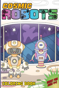 Cosmic Robots Coloring Book