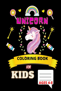 Unicorn coloring book for kids ages 4-8