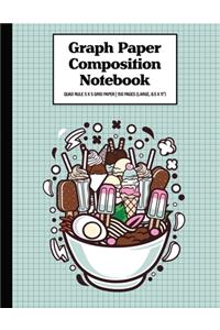 Graph Paper Composition Notebook Quad Rule 5x5 Grid Paper - 150 Sheets (Large, 8.5 x 11