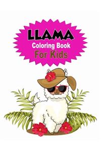 Llama Coloring Book for kids