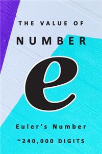 The Value of Number e Euler's Number 240,000 Digits