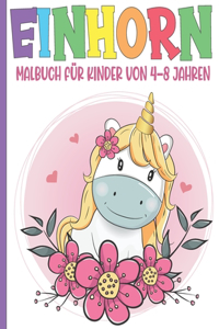 Einhorn-Malbuch für Kinder von 4-8 Jahren