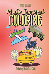 Vehicles Transport Coloring Book