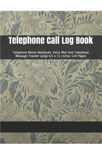 Telephone Call Log Book