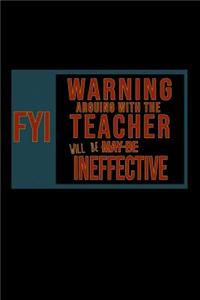 FYI. Warning