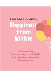 Happiness from within self care journal