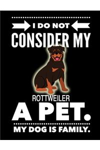 I Do Not Consider My Rottweiler A Pet.