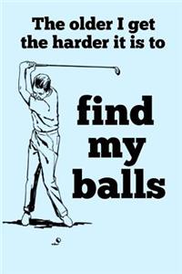 The Older I Get the Harder It Is to Find My Balls