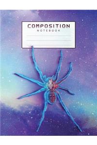 Composition Notebook: Spider - College Ruled Blank Lined Journals for School