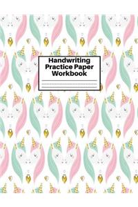 Handwriting Practice Paper Workbook
