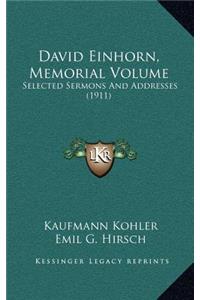 David Einhorn, Memorial Volume