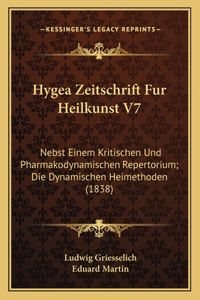 Hygea Zeitschrift Fur Heilkunst V7