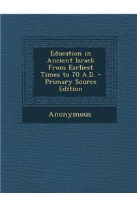 Education in Ancient Israel