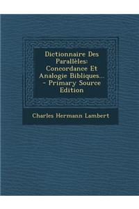 Dictionnaire Des Parall?les