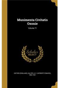 Munimenta Civitatis Oxonie; Volume 71